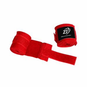 Purple Lotus boxing hand wraps by ZKMA International, featuring adjustable hook and loop closure for boxing, MMA and kickboxing training.