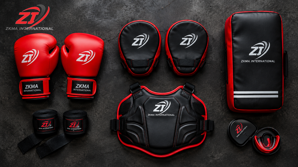 Boxing gloves and protective equipment by ZKMA